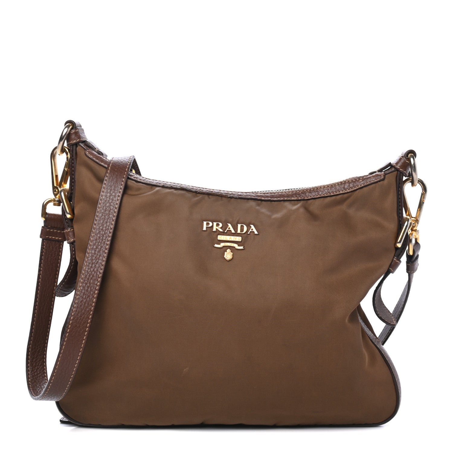 Prada Vela Nylon Vitello Daino Crossbody Corinto 1 of 4