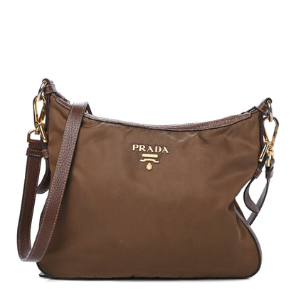 Prada Vela Nylon Vitello Daino Crossbody Corinto 1 of 4