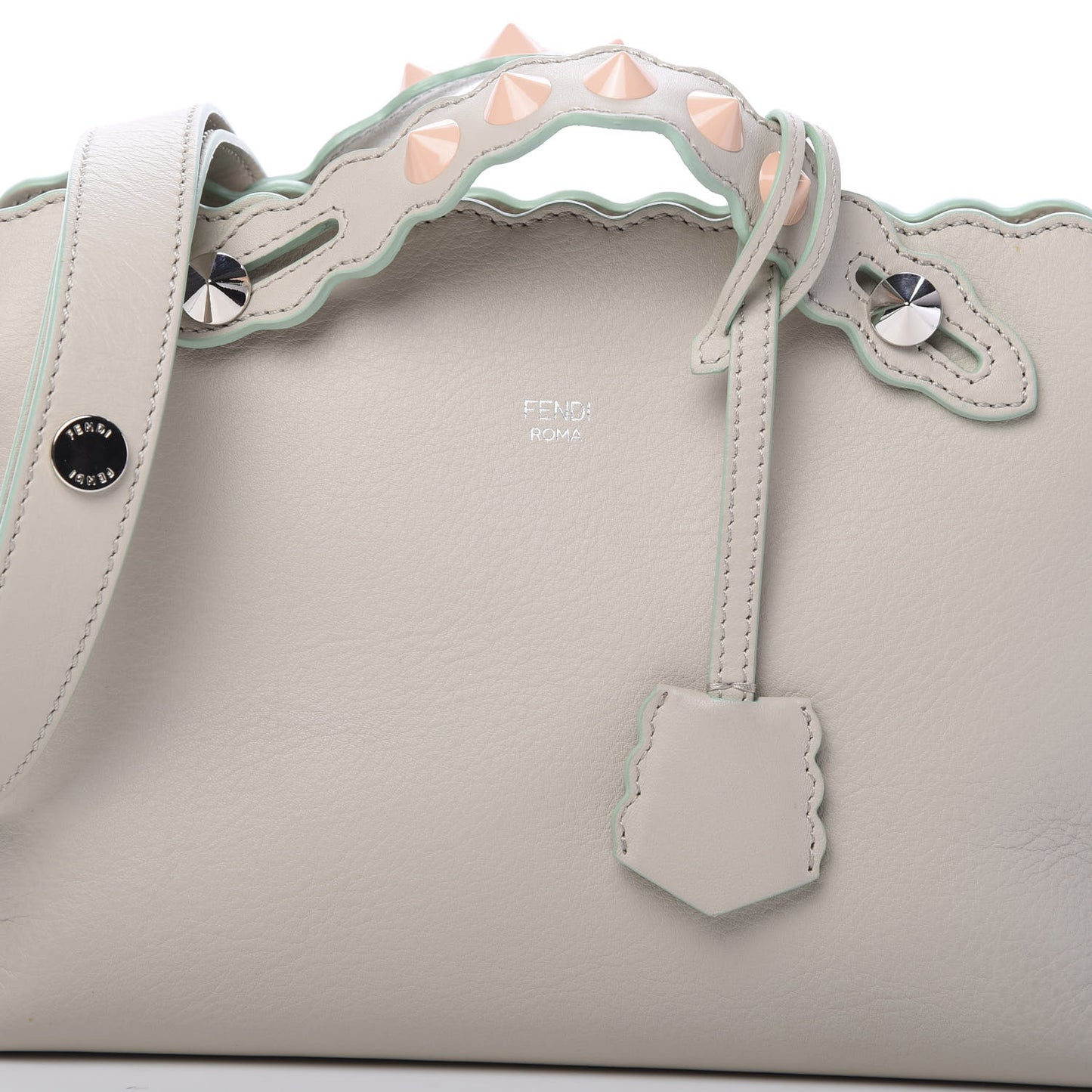 Vitello Dolce Scalloped Studded Medium By The Way Boston Bag Latte