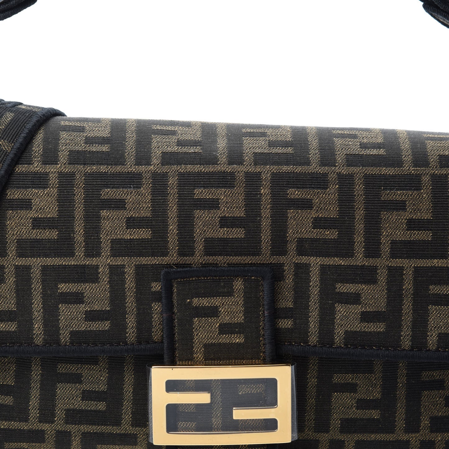 Fabric Jacquard FF 1974 Medium Baguette Tobacco Moro Black