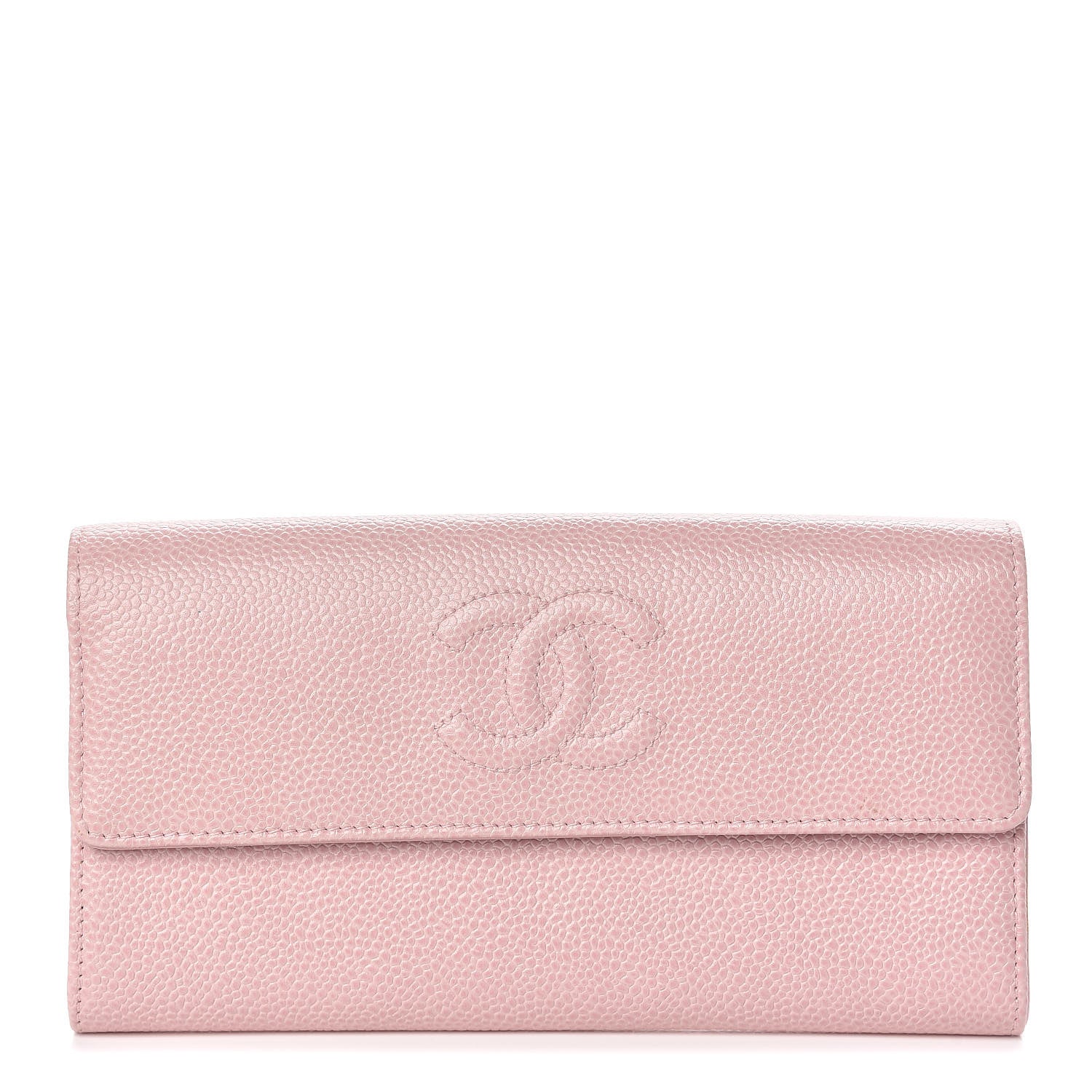 Chanel Caviar Timeless CC Large Gusset Flap Wallet Rose Pale 1 of 8