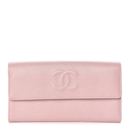 Chanel Caviar Timeless CC Large Gusset Flap Wallet Rose Pale 1 of 8