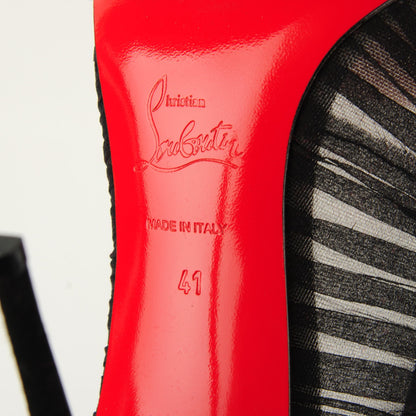 Christian Louboutin Tulle Suede Follies Draperia 100 Pumps 41 Black 6 of 6