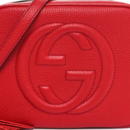 Gucci Pebbled Calfskin Small Soho Disco Bag Tabasco Red 8 of 10