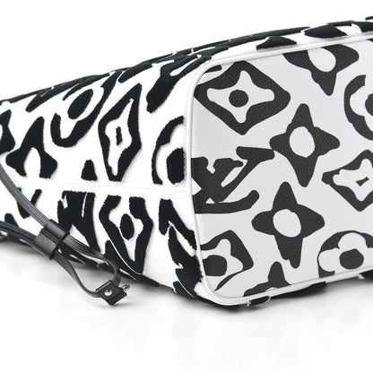 Louis Vuitton X UF Tufted Monogram Neverfull MM Black White 7 of 10