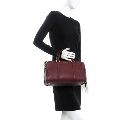 Burberry Derby Calfskin Medium Alchester Bowling Bag Mahogany Red 2 of 8