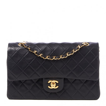 Chanel Lambskin Quilted Medium Double Flap Black 1 of 9