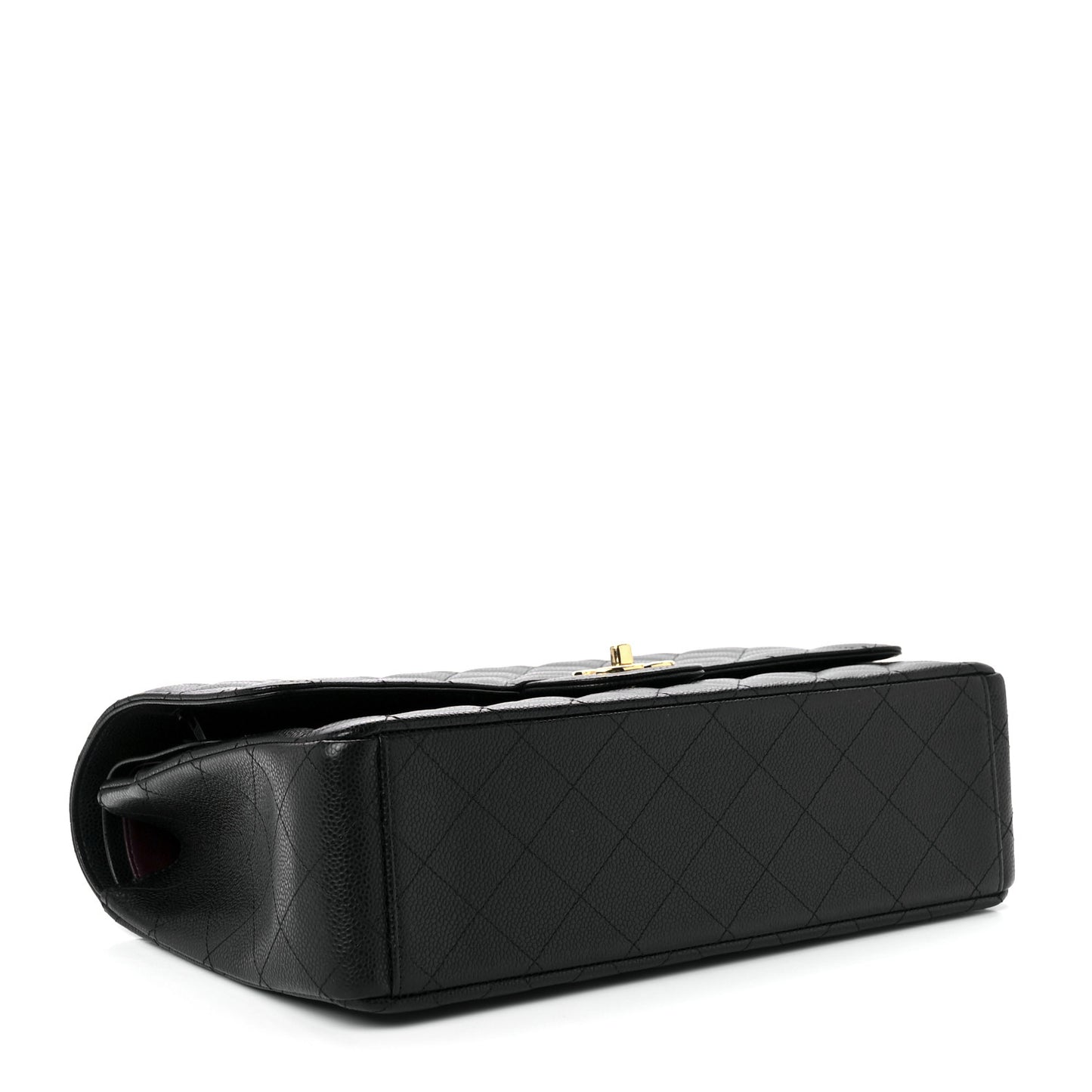 Caviar Quilted Maxi Double Flap Black