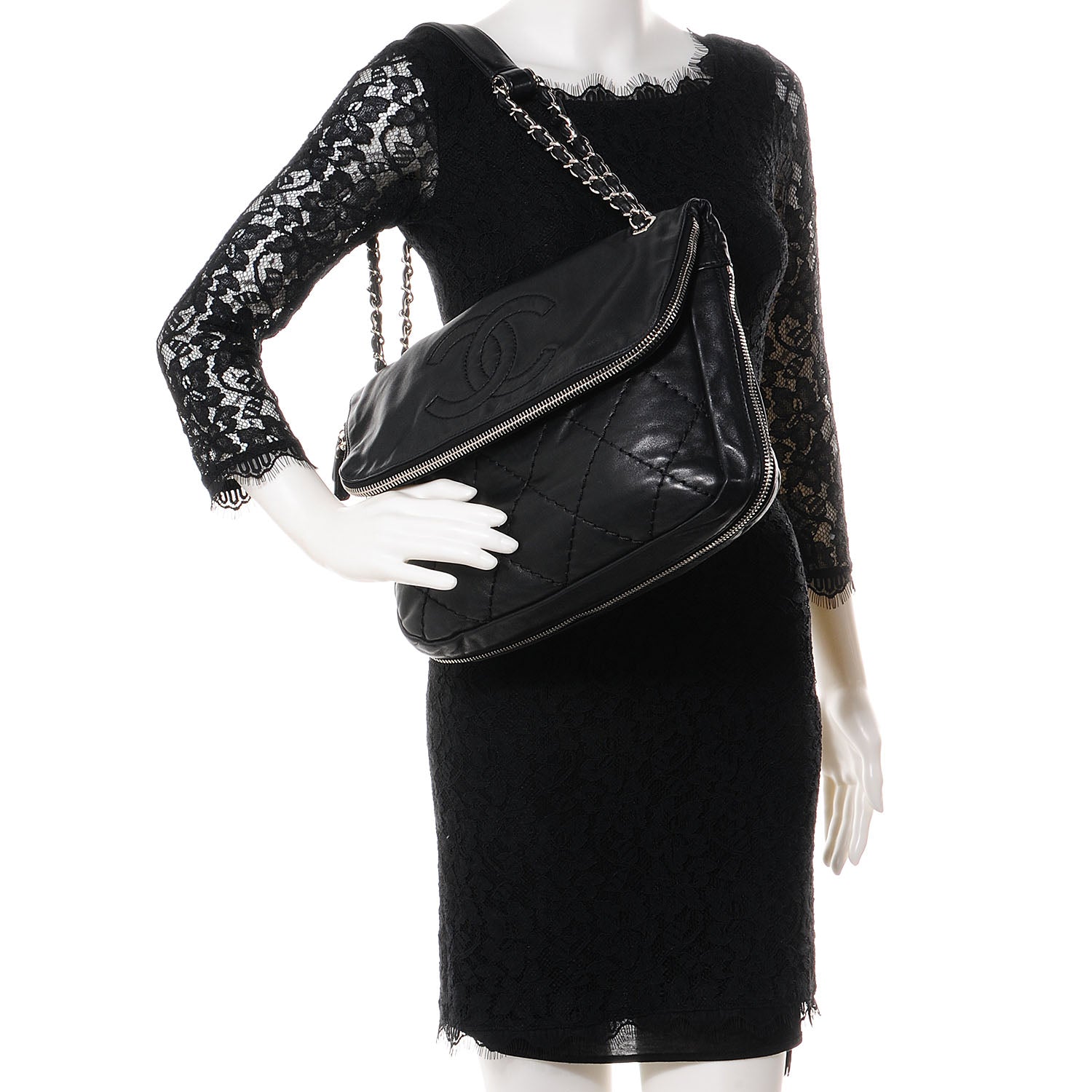 Chanel Calfskin Expandable Flap Black 2 of 7