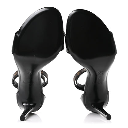 Louis Vuitton Patent Monogram Call Back Sandals 37 Black 6 of 10