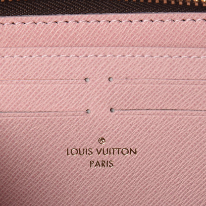 Louis Vuitton Damier Ebene Clemence Wallet Rose Ballerine 6 of 8