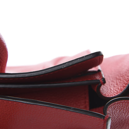 Celine Drummed Calfskin Mini Luggage Coquelicot 12 of 14