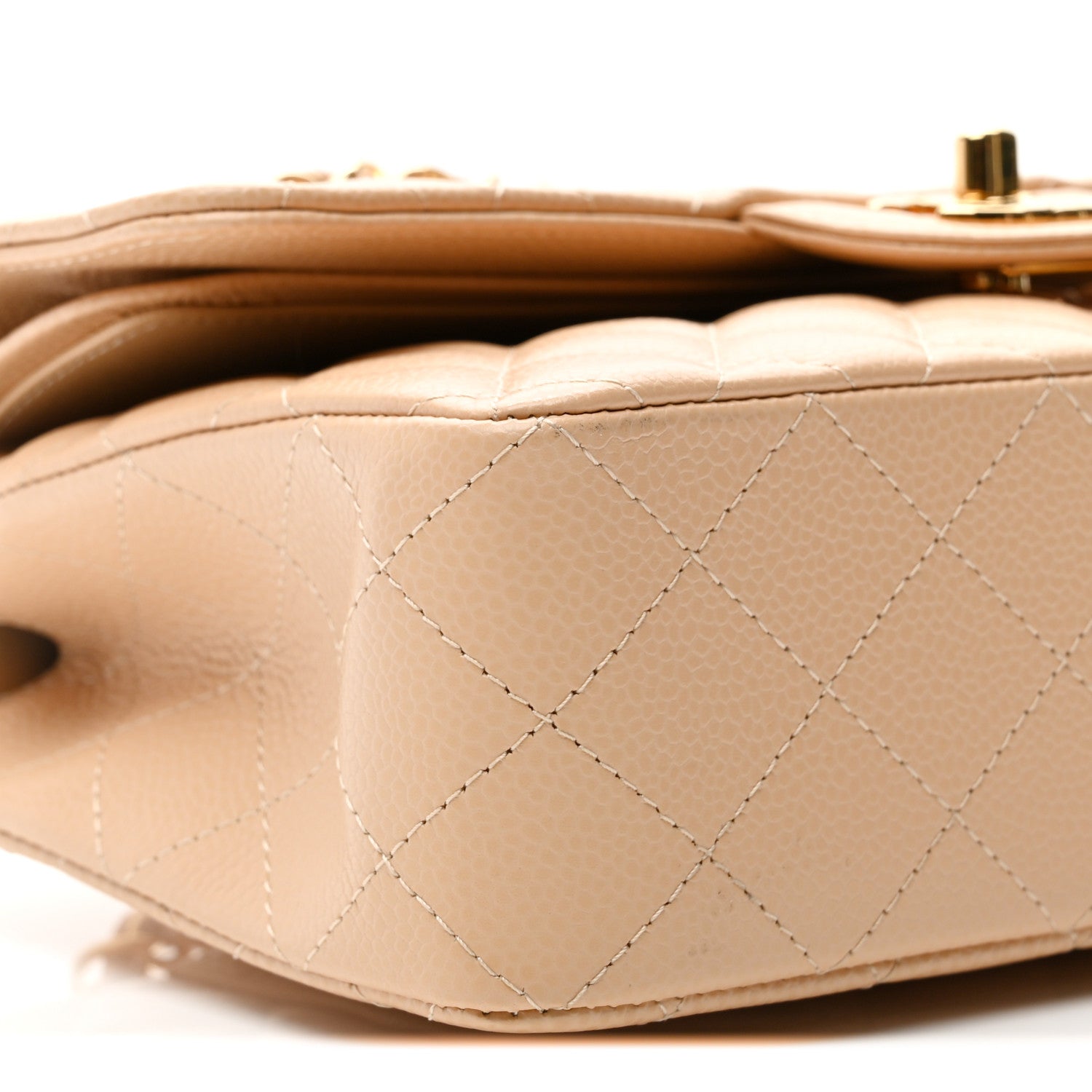 Chanel Caviar Quilted Small Double Flap Beige 9 of 10