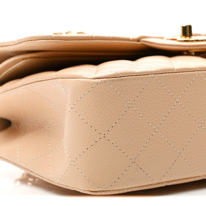 Chanel Caviar Quilted Small Double Flap Beige 9 of 10