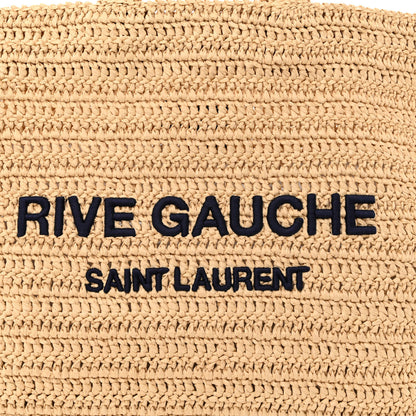 Saint Laurent Raffia Rive Gauche Tote Natural 8 of 11