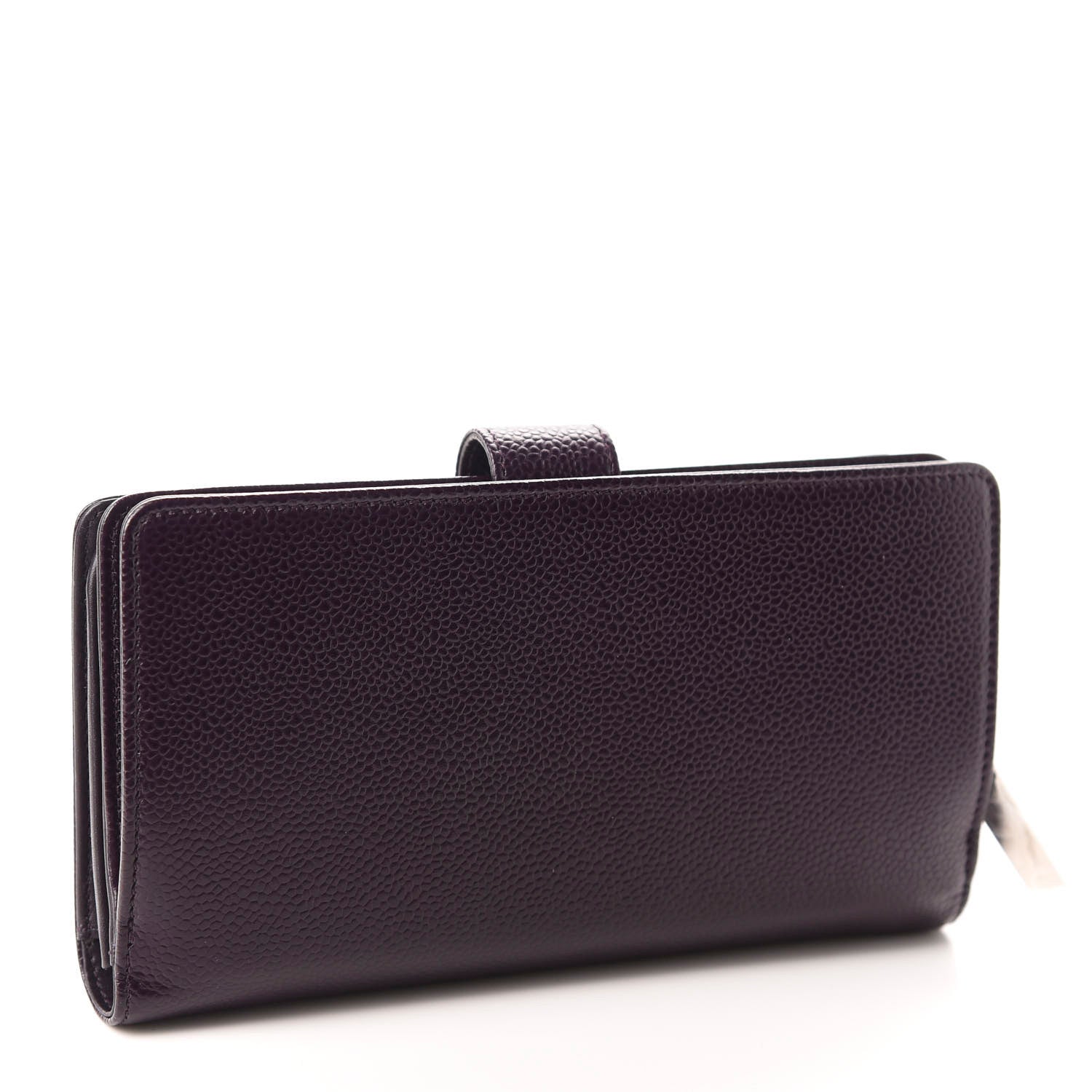 Chanel Caviar Timeless CC French Long Wallet Purple 3 of 10
