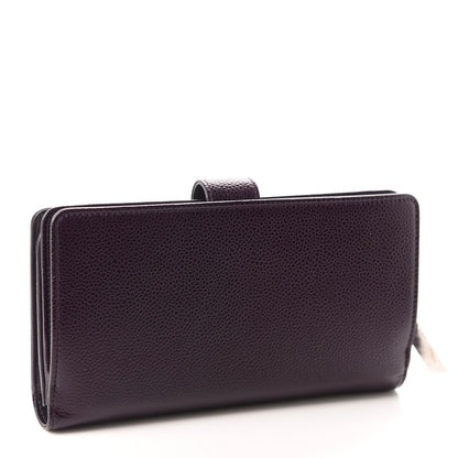 Chanel Caviar Timeless CC French Long Wallet Purple 3 of 10