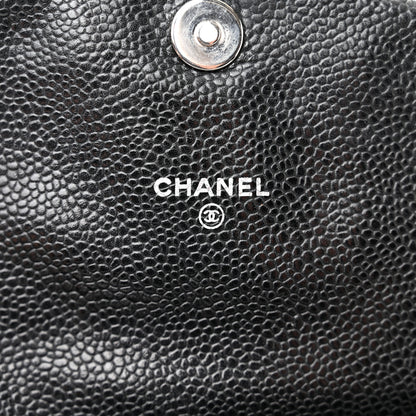 Chanel Caviar Half Moon Wallet On Chain WOC Black 6 of 12