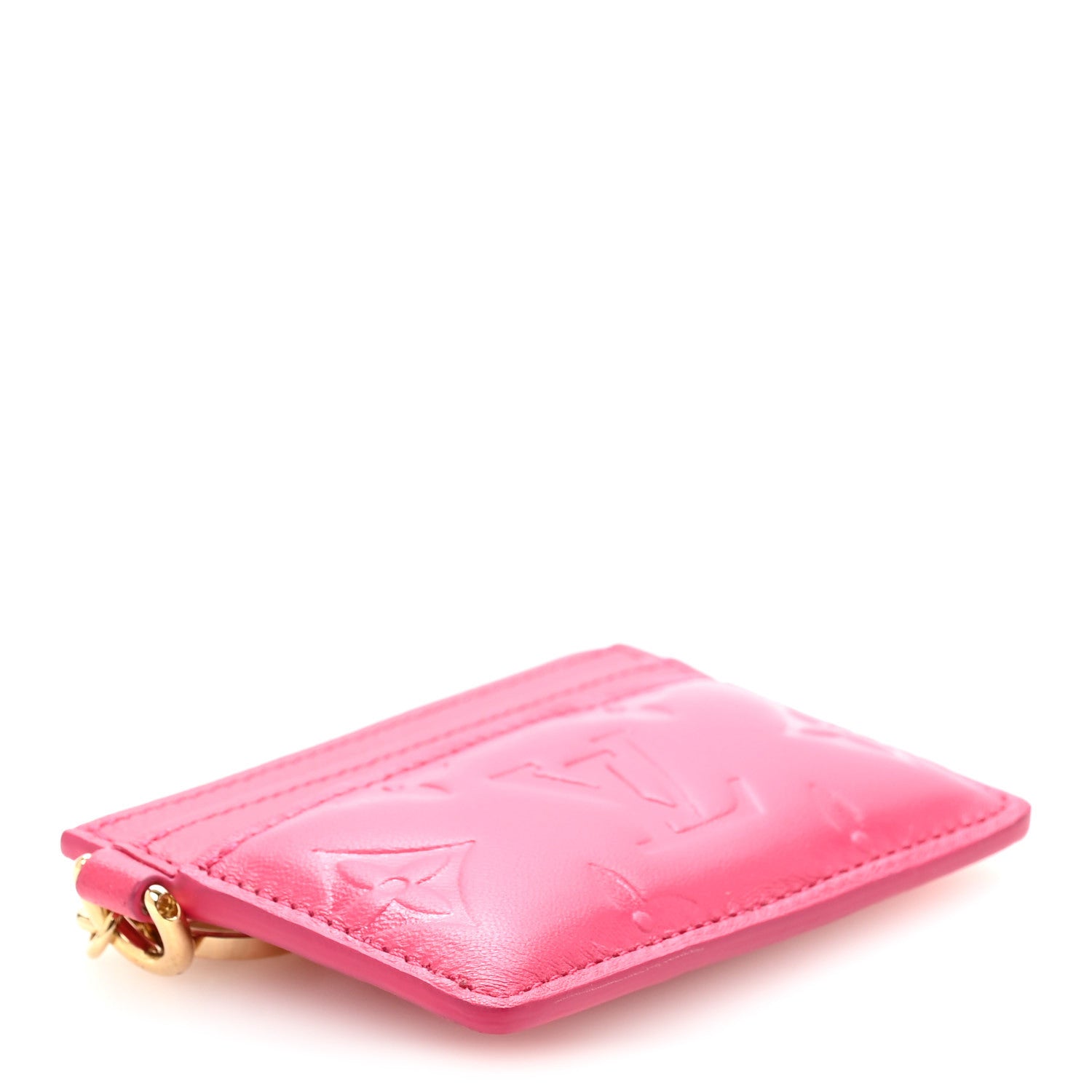 Louis Vuitton Lambskin Embossed Monogram Coussin Card Holder Bougainvillier 4 of 7