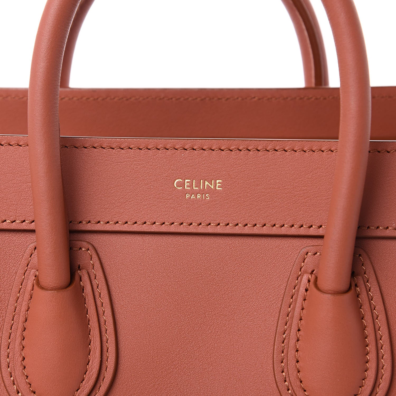 Celine Smooth Calfskin Nano Luggage Terracotta 8 of 13