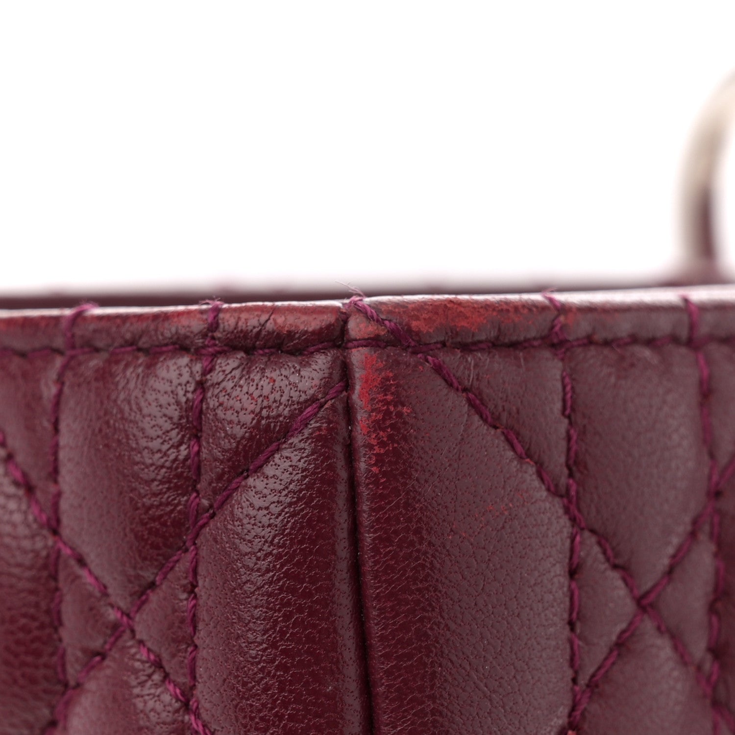 Christian Dior Lambskin Cannage Large Lady Dior Burgundy 15 of 15