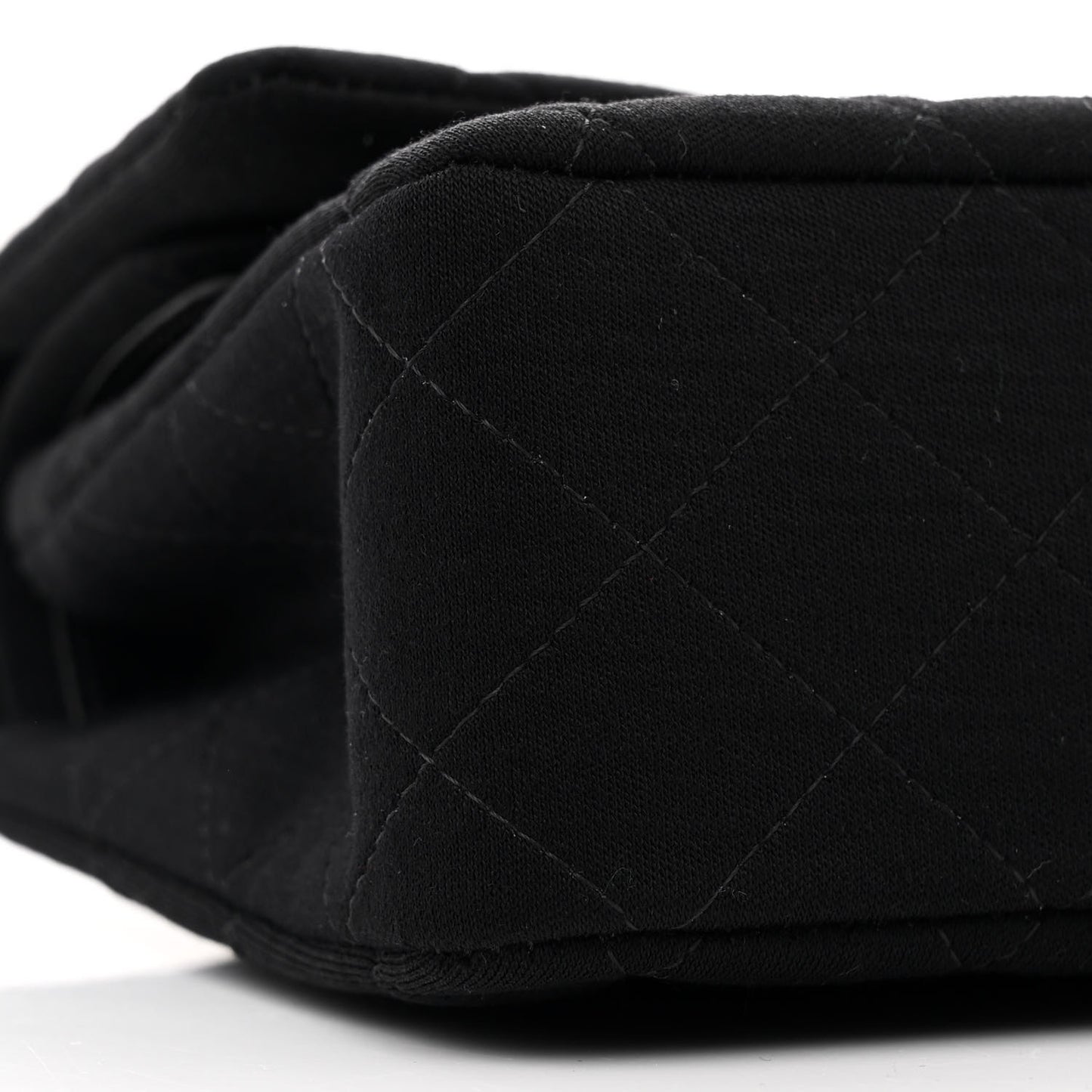 Jersey Quilted Medium Double Flap Black