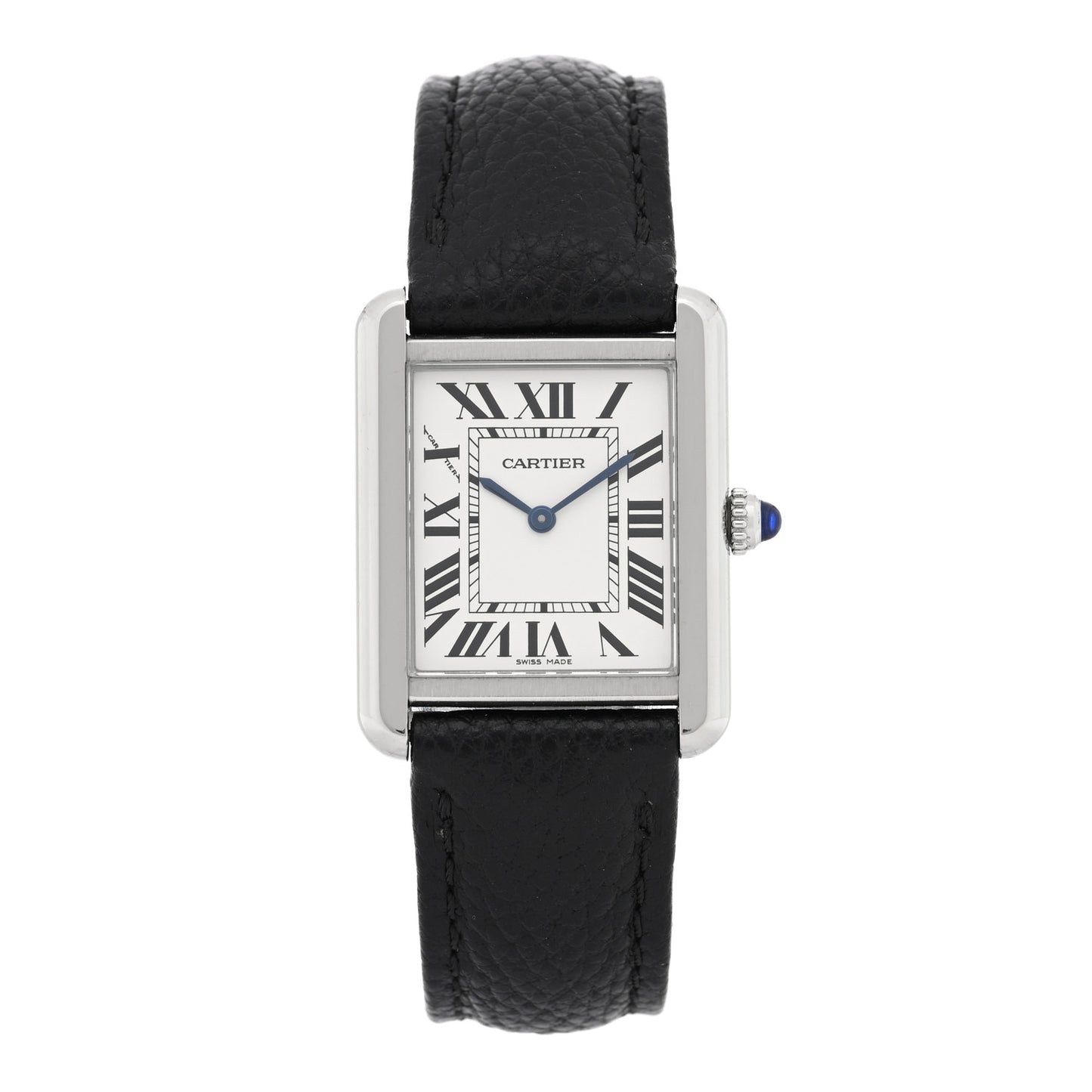 Stainless Steel Calfskin 24mm Tank Solo Quartz Watch