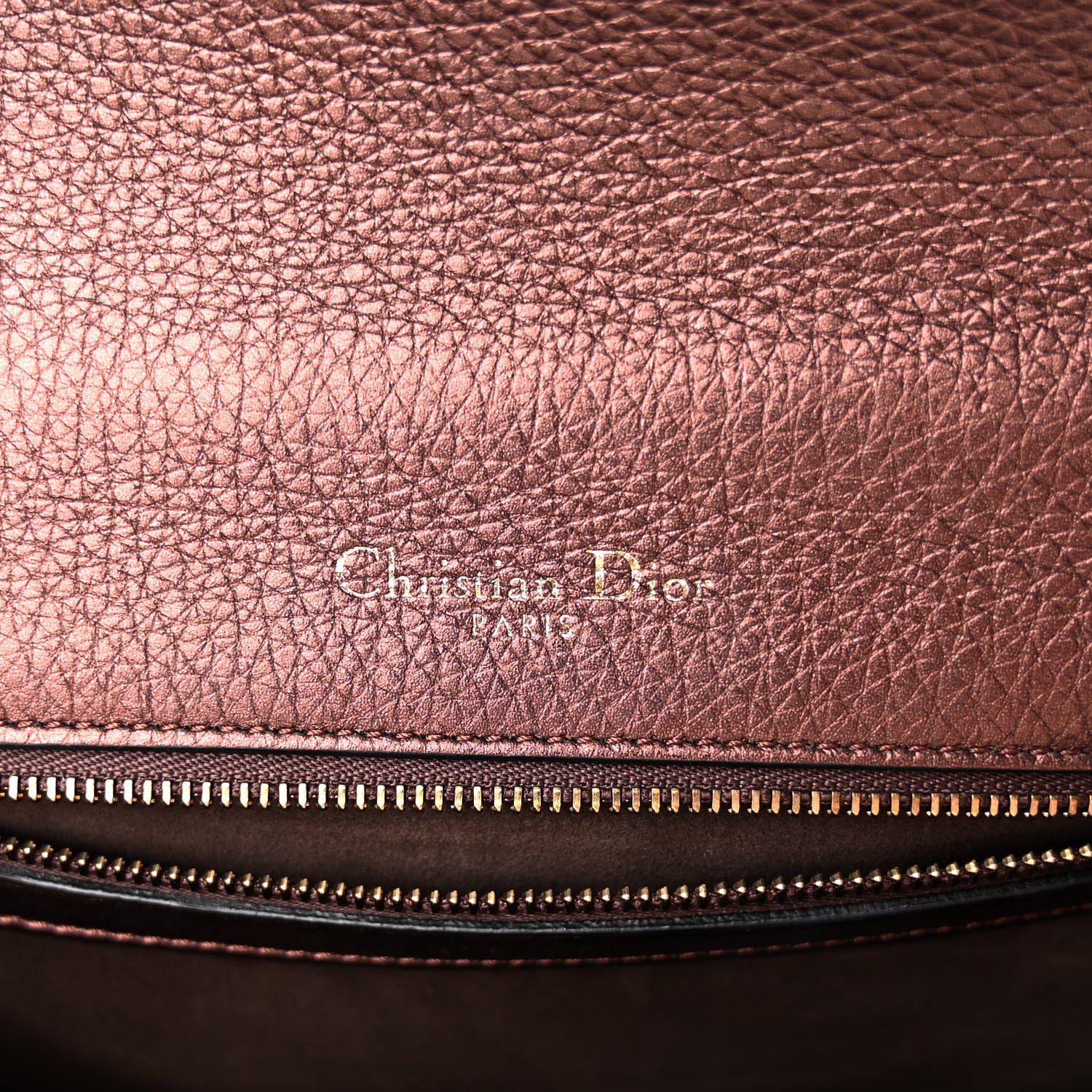 Christian Dior Metallic Grained Calfskin Small Diorama Flap Bag Noisette 6 of 9