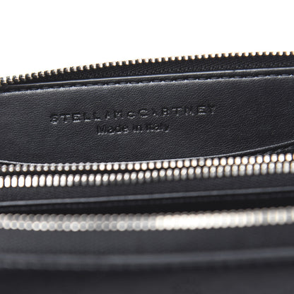 Stella McCartney Eco Alter Nappa Perforated Logo Zip Wallet Black 6 of 7
