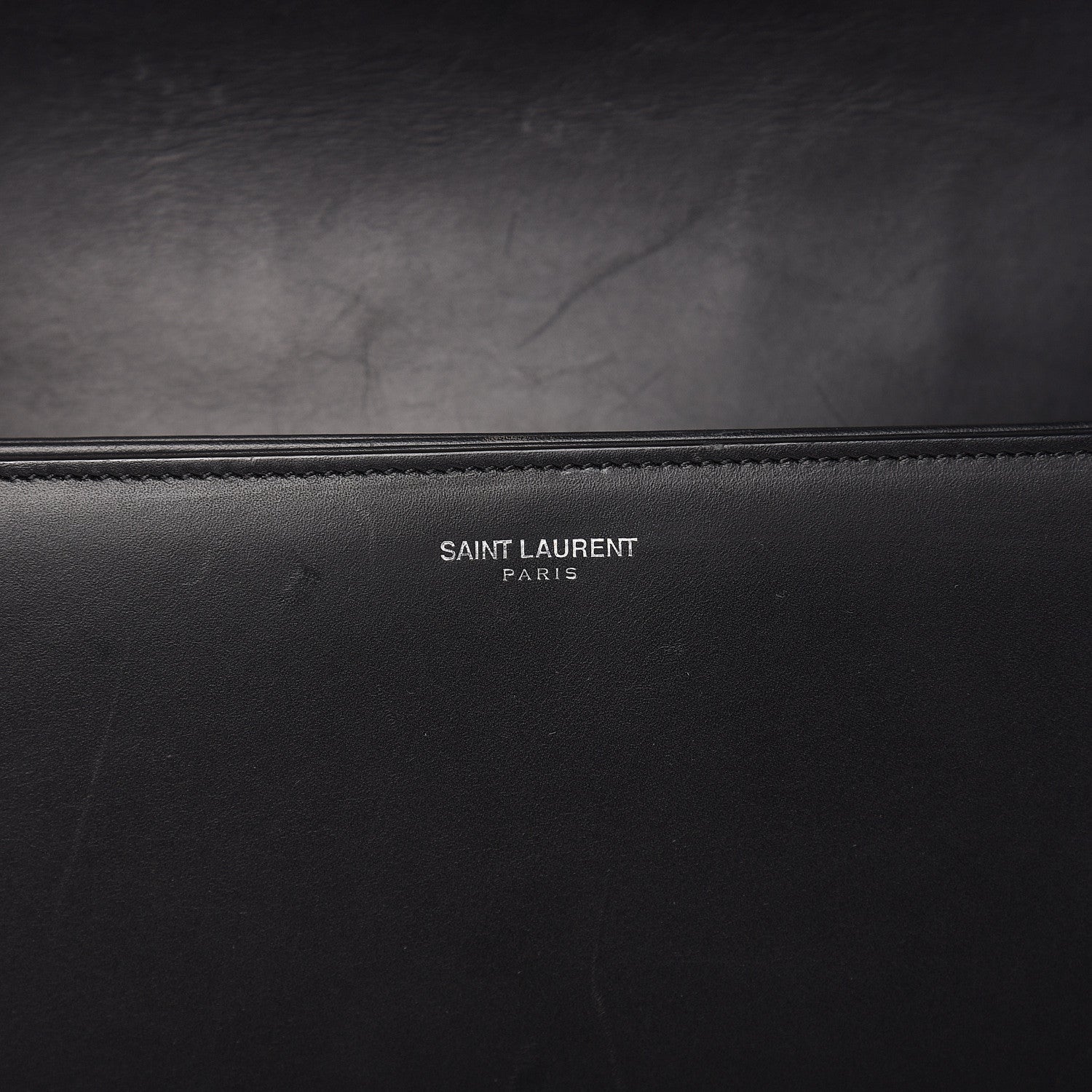 Saint Laurent Smooth Calfskin Medium Classic Monogram Universite Bag Black 5 of 15