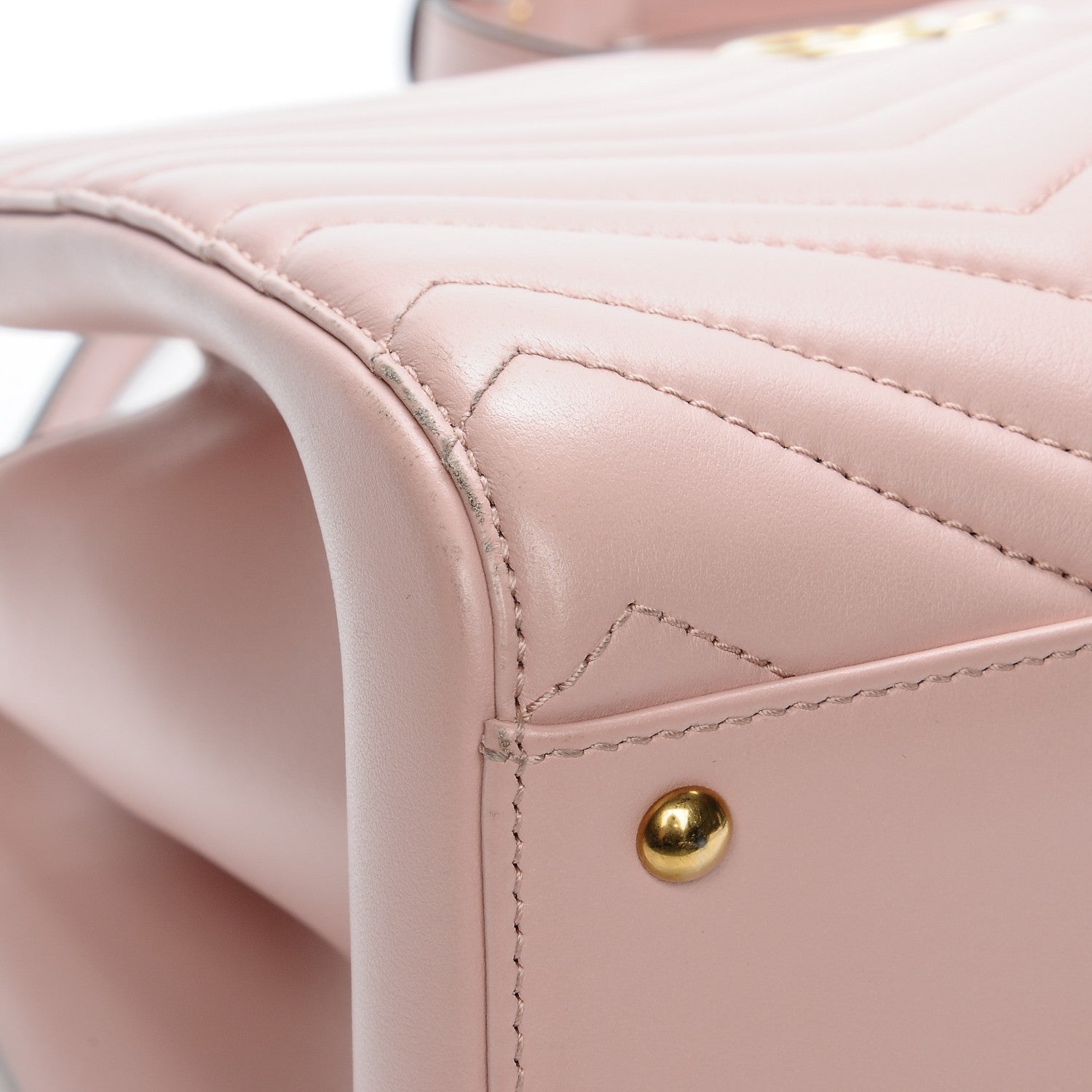 Gucci Calfskin Matelasse Small GG Marmont Tote Perfect Pink 9 of 9