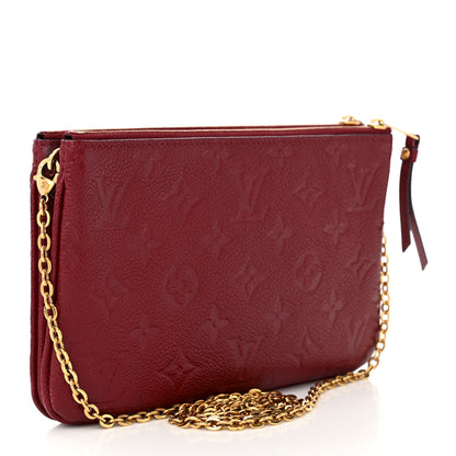 Louis Vuitton Empreinte Double Zip Pochette Cherry Berry 3 of 12