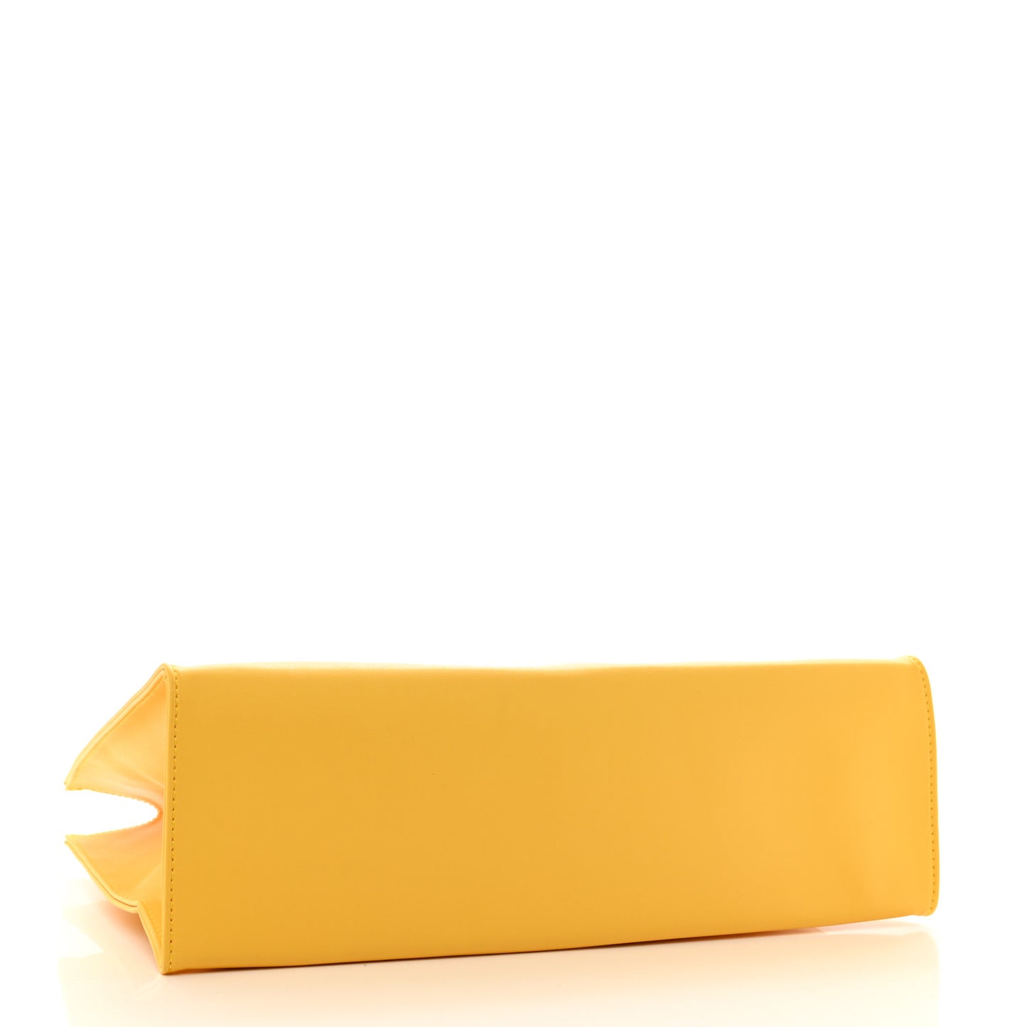 Vegan Leather Medium Shopping Bag Yellow