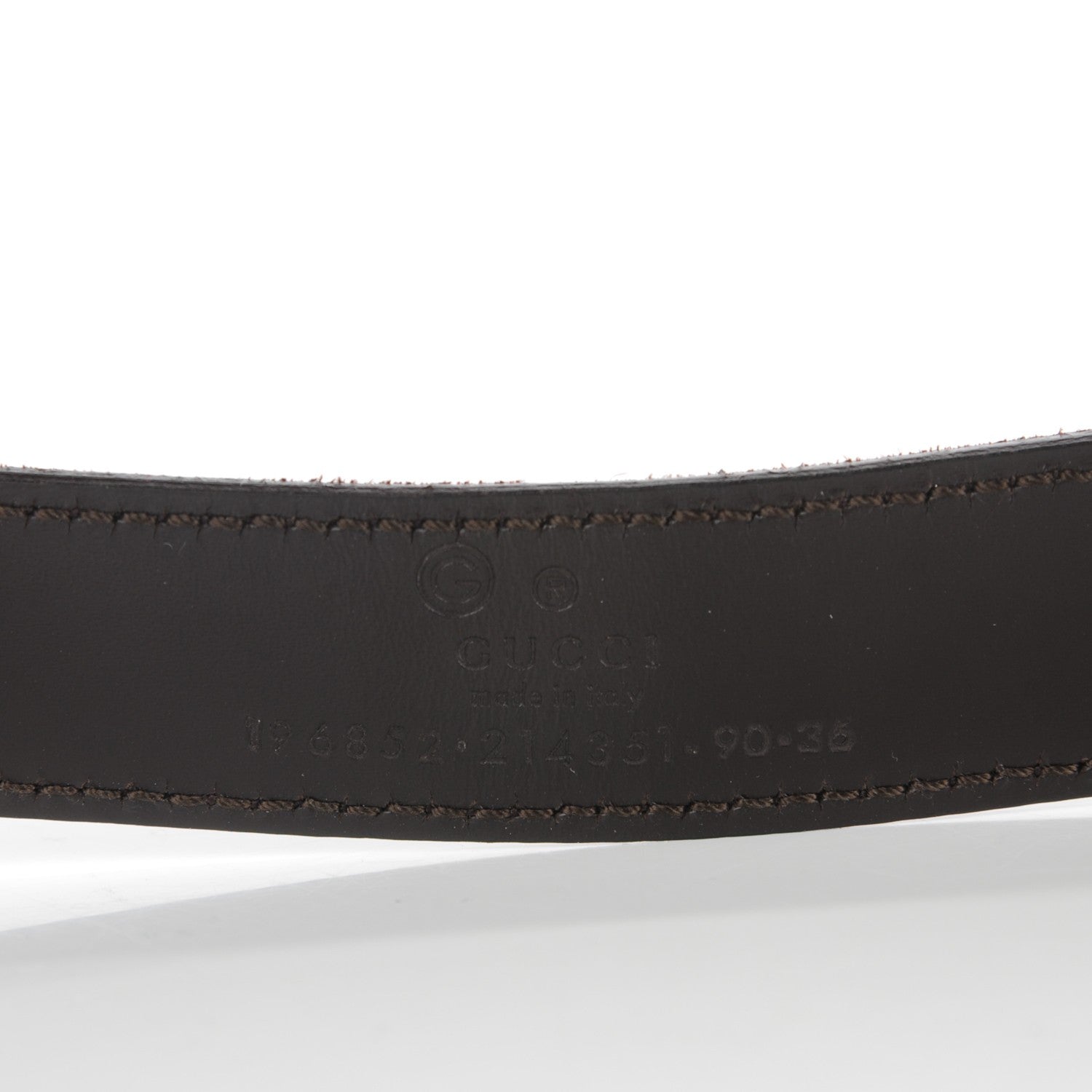 Gucci Calfskin Belt 90 36 Dark Brown 5 of 8