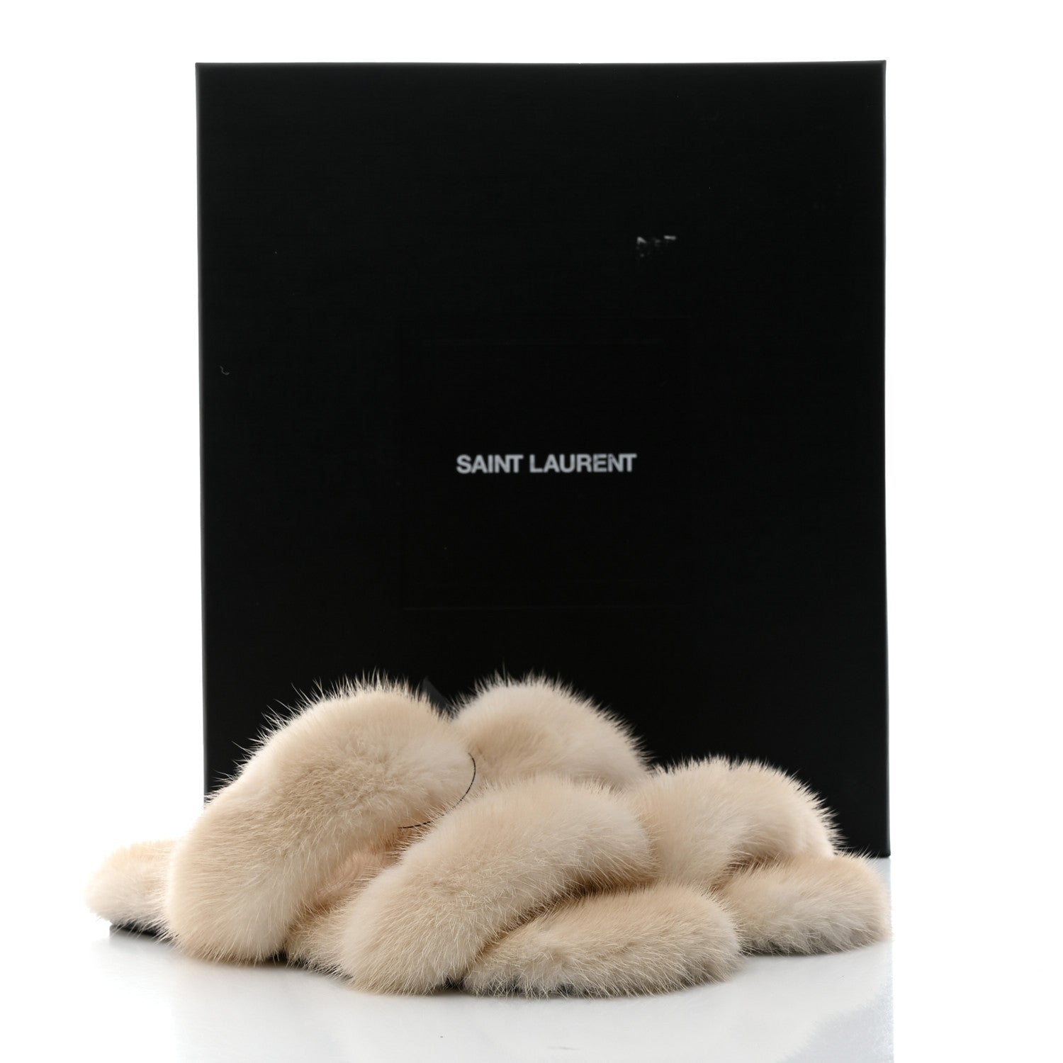 Saint Laurent Mink Bleach Slides 39 White 8 of 8