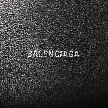 Balenciaga Shiny Calfskin Monochrome Crocodile Embossed Hourglass Top Handle Bag XS Black 6 of 11