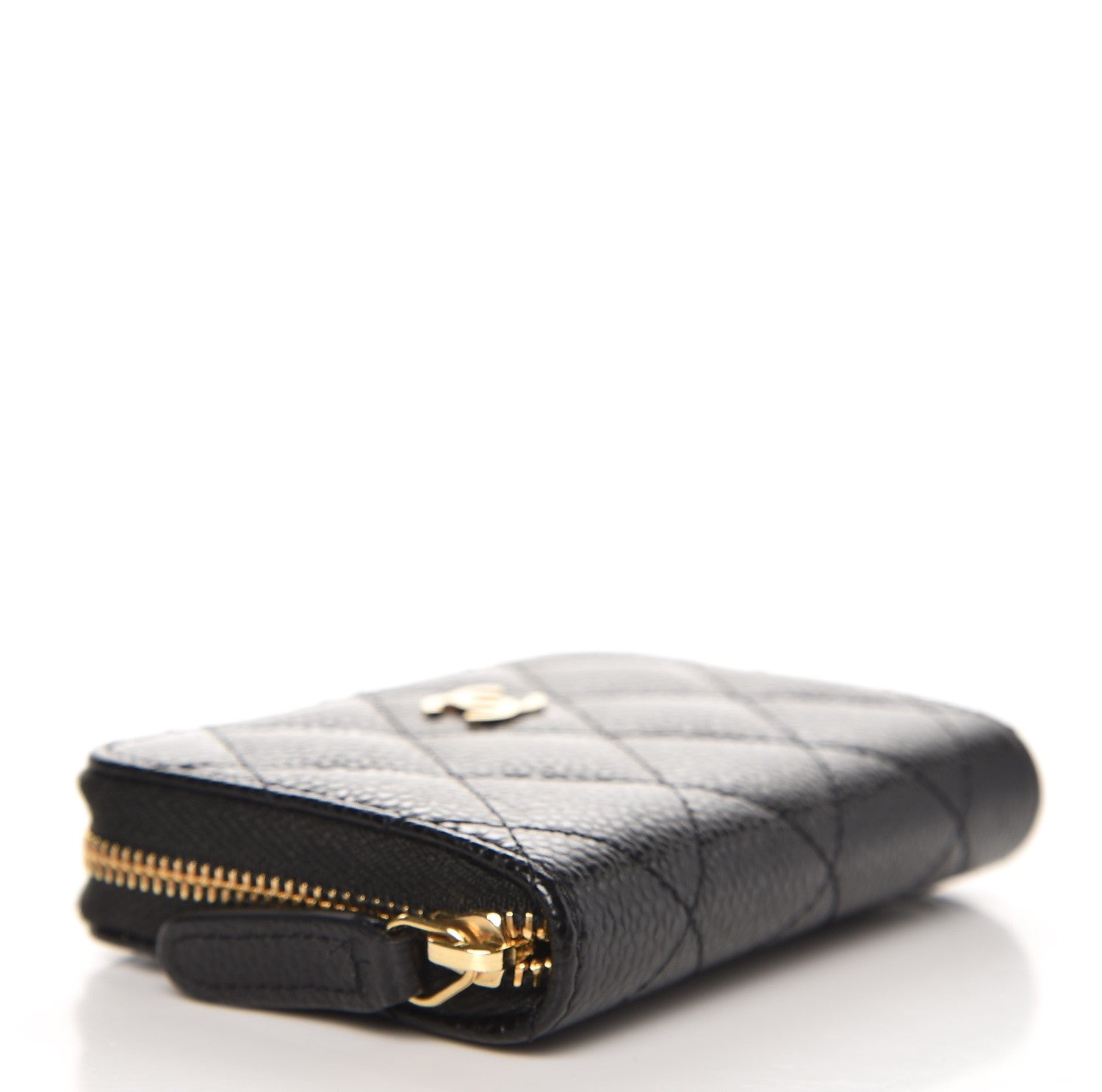 Chanel Caviar Quilted Zip Coin Purse Black 4 of 8