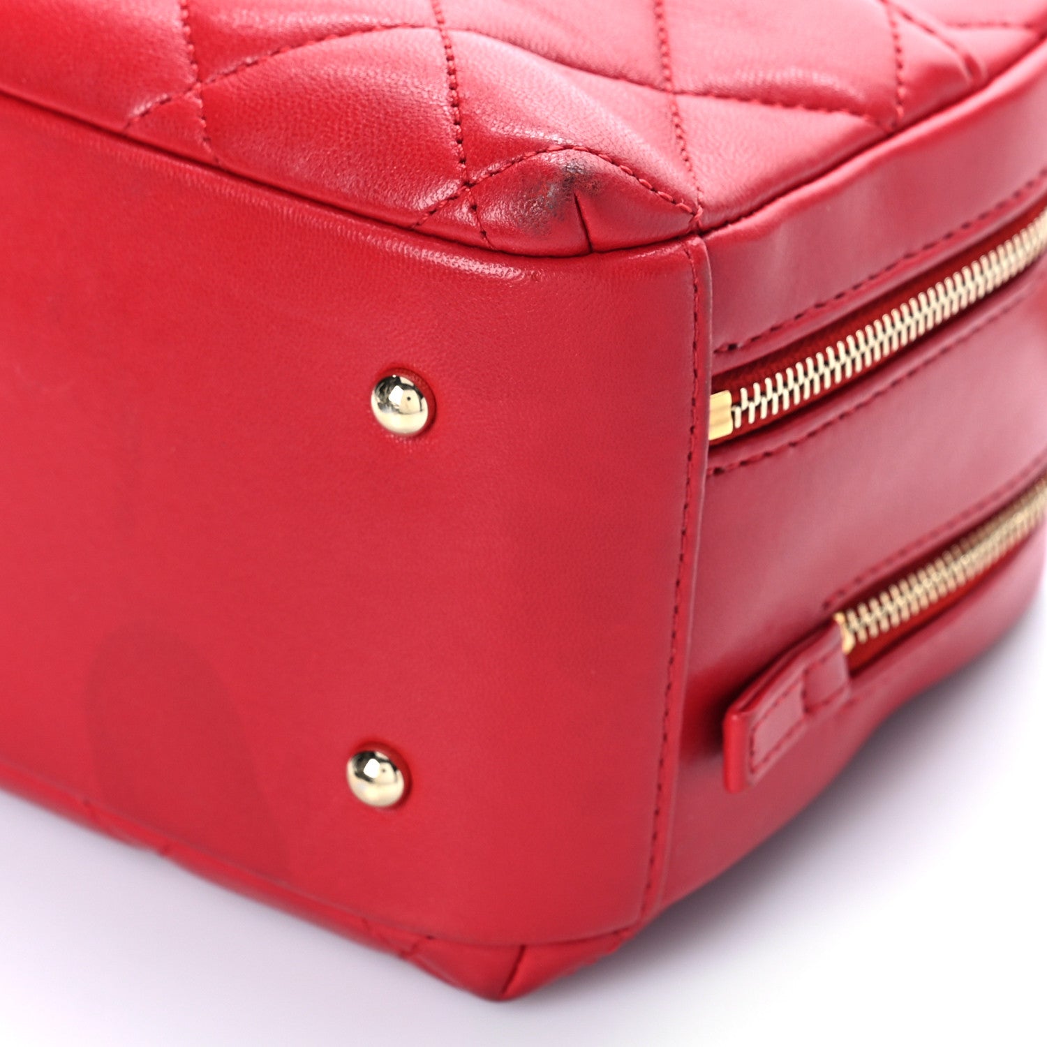 Chanel Lambskin Quilted Small Trendy CC Bowling Bag Red 10 of 16
