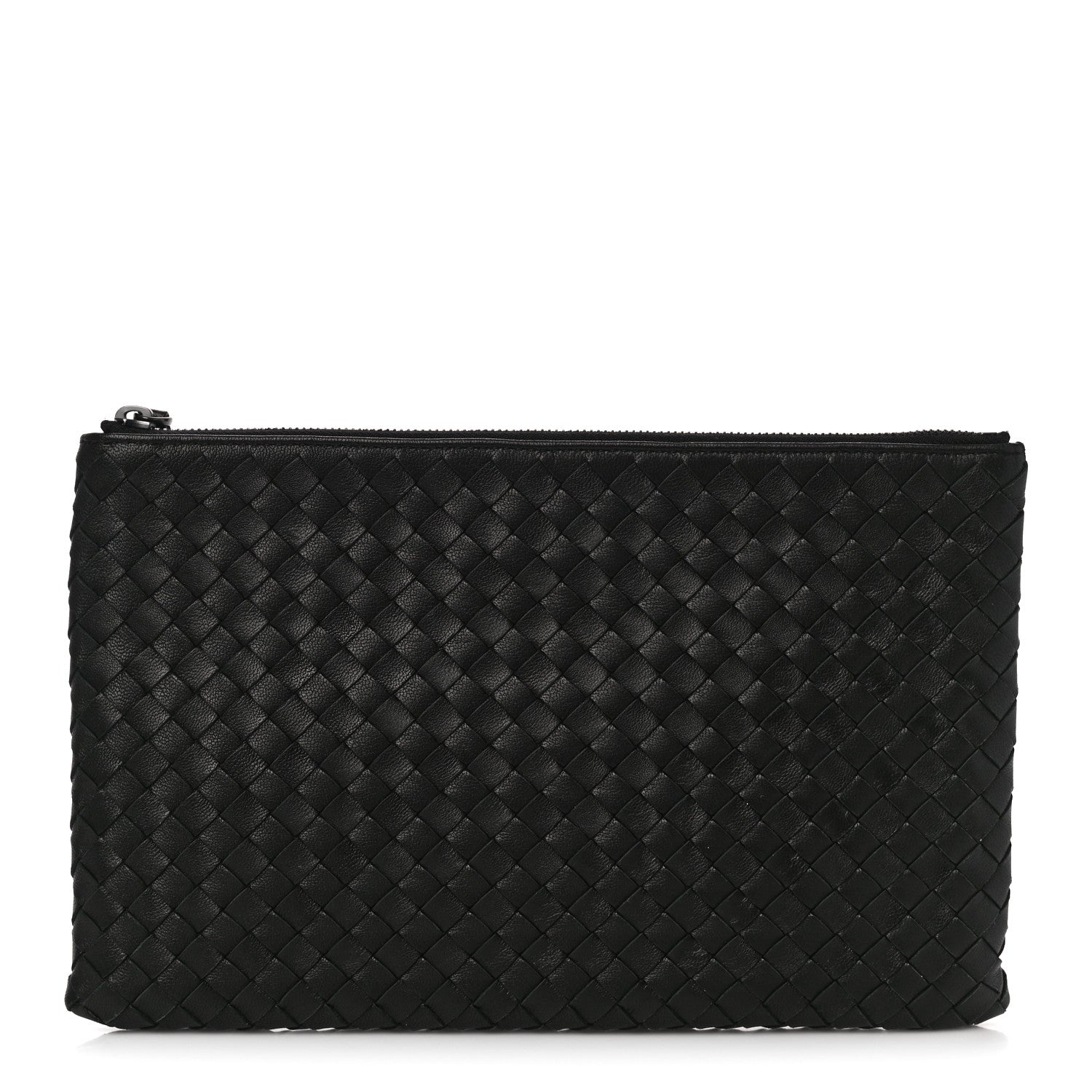 Bottega Veneta Nappa Intrecciato Medium Zip Pouch Black 1 of 11