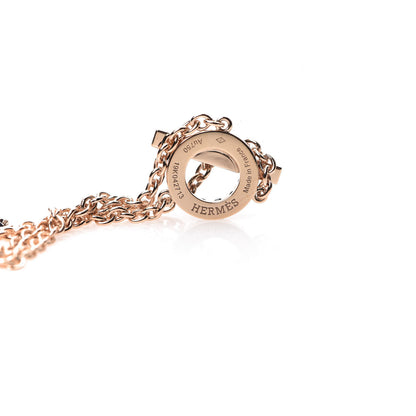 Hermes 18K Rose Gold Black Spinel Finesse Lariat Necklace 4 of 5
