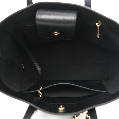 Chanel Calfskin Stitched Shopping Tote Black 5 of 8