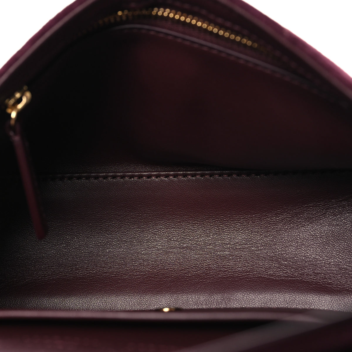 Suede Calfskin Mini Souplissimo Flap Burgundy