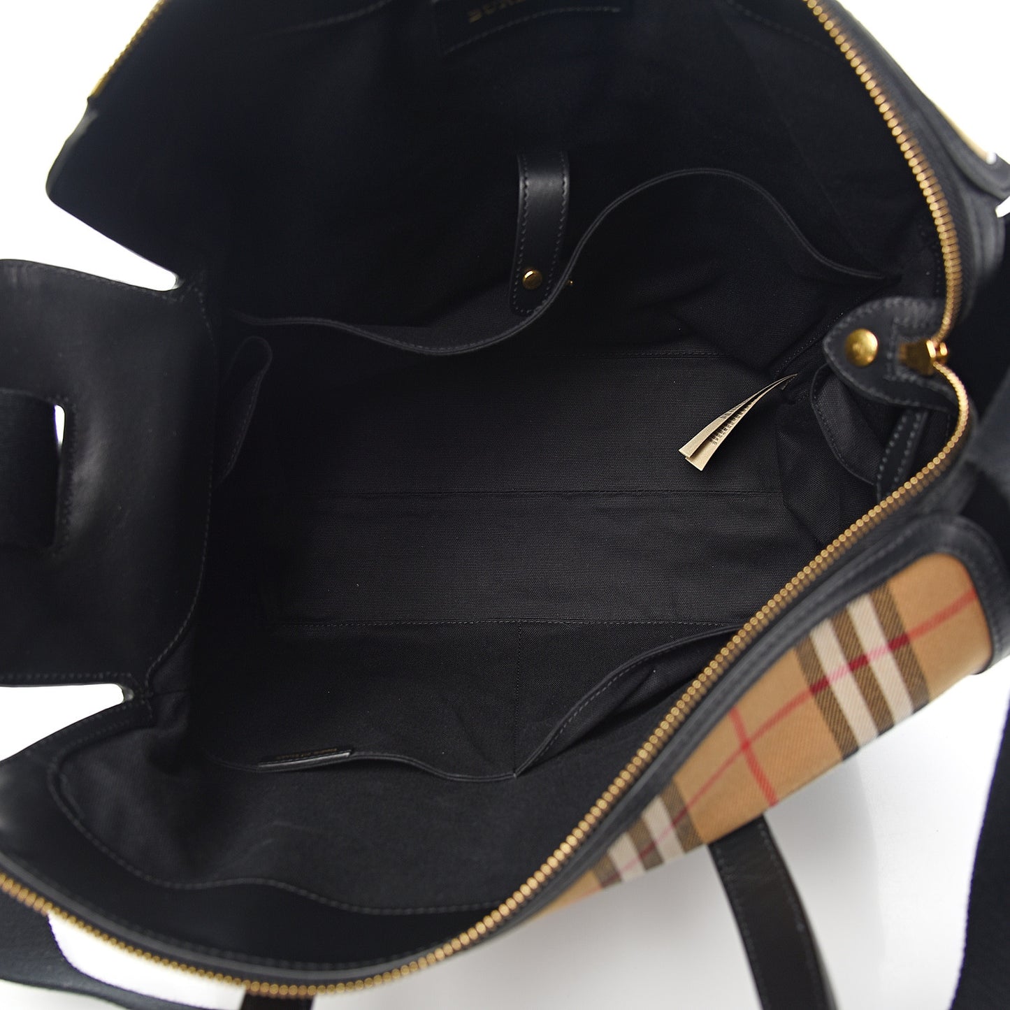Calfskin Vintage Check Kingswood Achly Diaper Bag Black