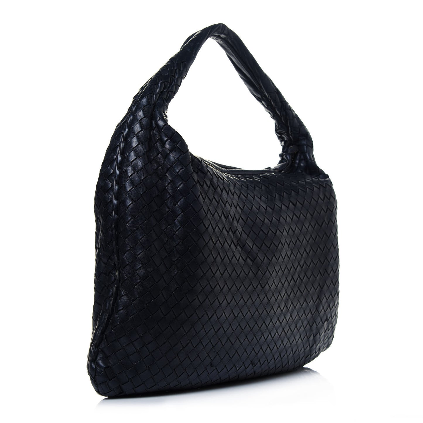Nappa Intrecciato Large Veneta Hobo Black