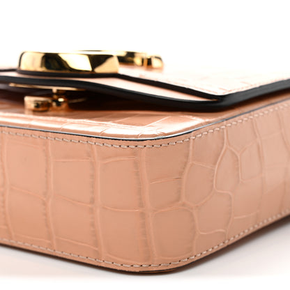 Chloe Calfskin Crocodile Embossed Mini C Double Carry Milky Orange 10 of 10