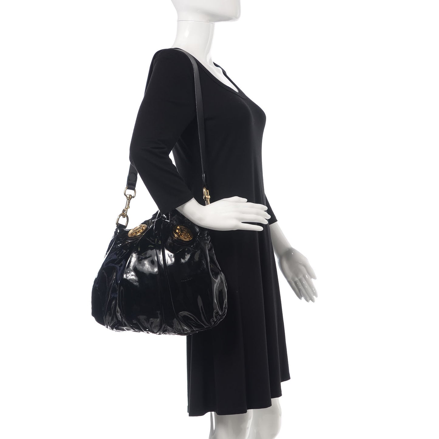 Patent Small Hysteria Tote Black
