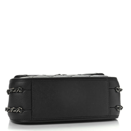 Chanel Calfskin Quilted Small Frame In Chain Flap Black 4 of 10