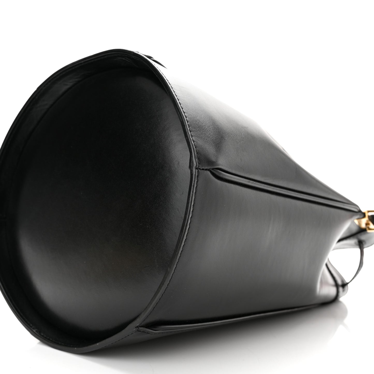 Smooth Calfskin Medium Talitha Bucket Bag Black