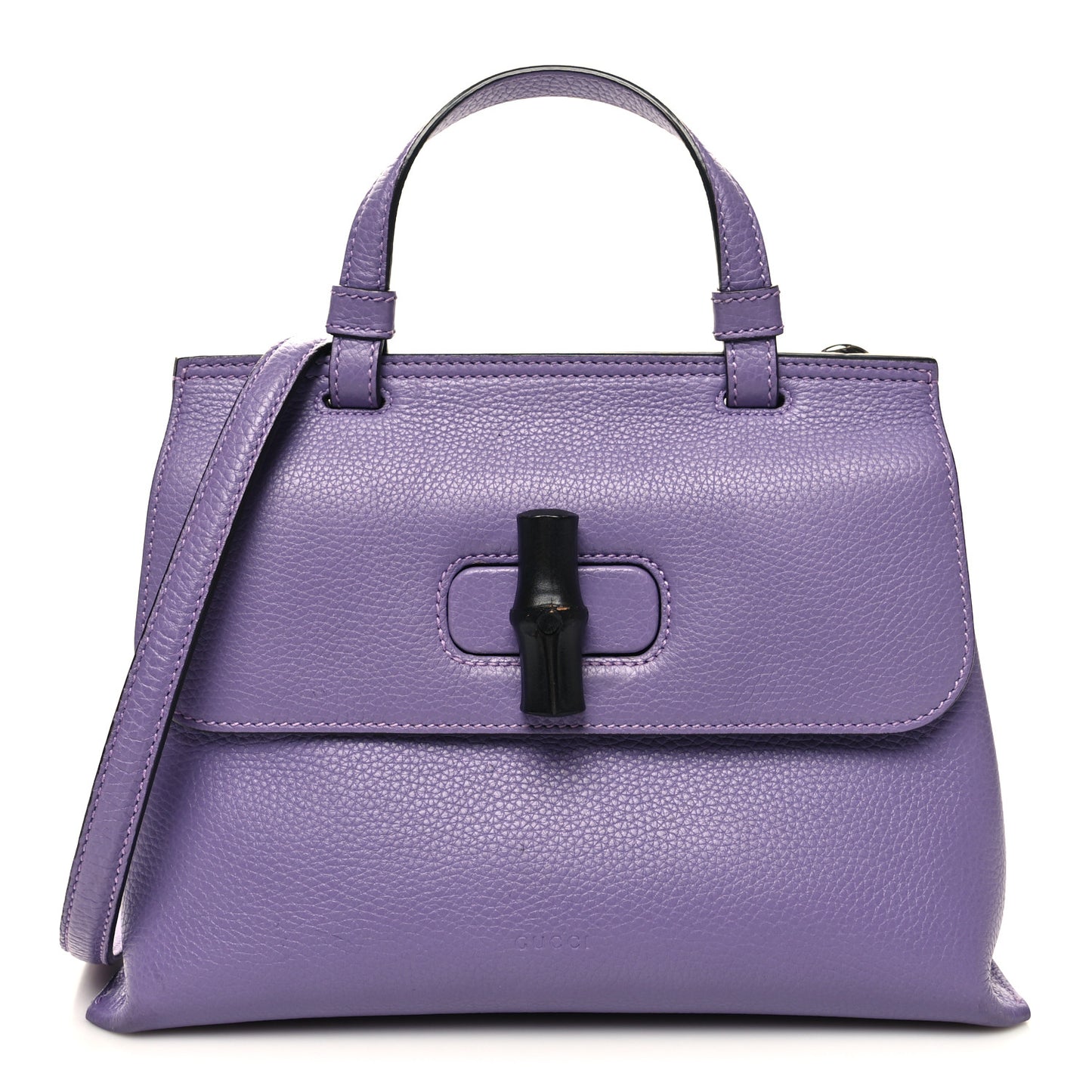 Cellarius Calfskin Small Bamboo Daily Top Handle Bag Purple