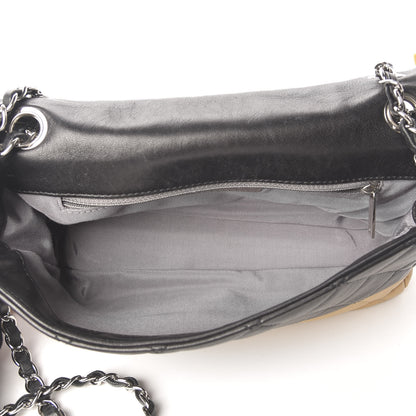 Chanel Lambskin Quilted Bi-Color Medium Single Flap Black Beige 5 of 9